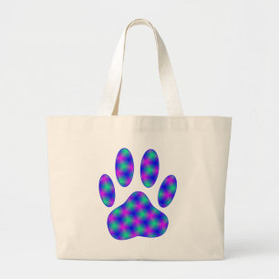 Bolsa Tote Grande Impressão de Paw Cósmico