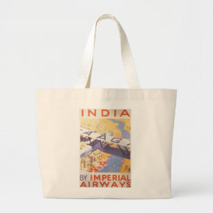 Bolsa Tote Grande Índia por Imperial Airways