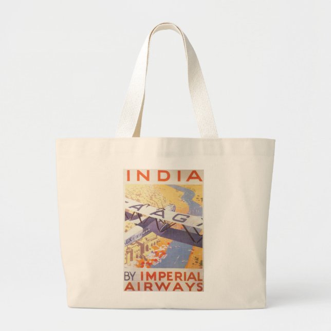Bolsa Tote Grande Índia por Imperial Airways (Frente)