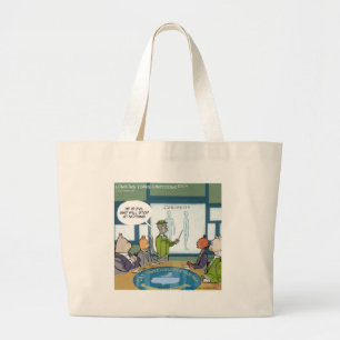 Bolsa Tote Grande Inimigo Natural dos Gatos Divertido