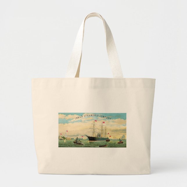 Bolsa Tote Grande Inman Steamship Company (Frente)