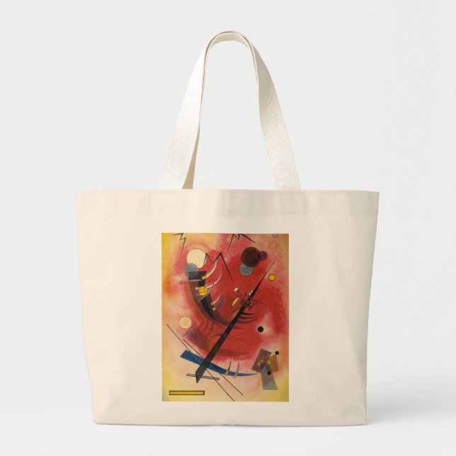 Bolsa Tote Grande Inner Simmering Abstrato Painting (Frente)