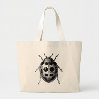 Bolsa Tote Grande Inseto Ladybug antigo na barra de ferramentas