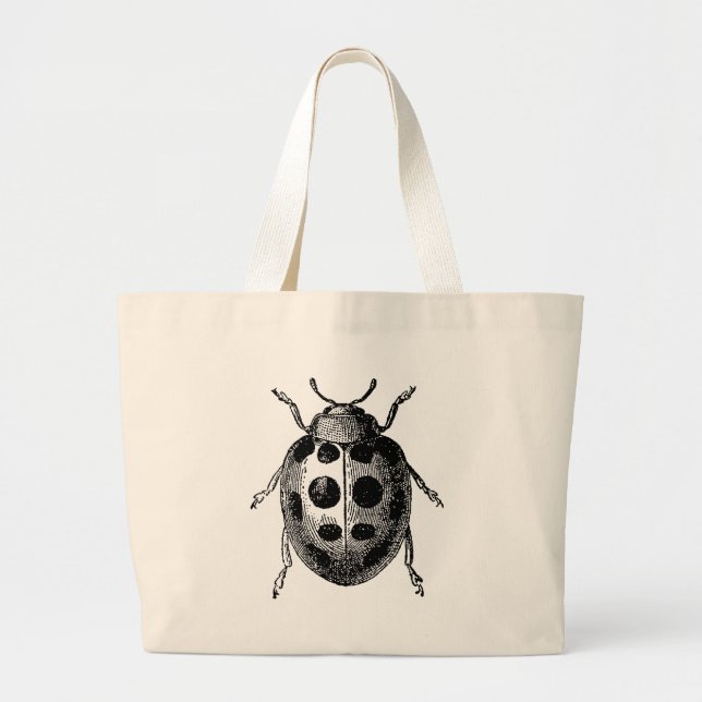 Bolsa Tote Grande Inseto Ladybug antigo na barra de ferramentas (Frente)