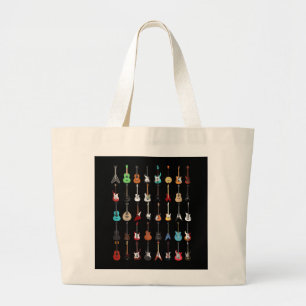 Bolsa Tote Grande Instrumento Musical de Violão Rock and Roll