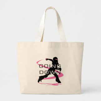 Bolsa Tote Grande Ir abaixo do softball cor-de-rosa do coletor