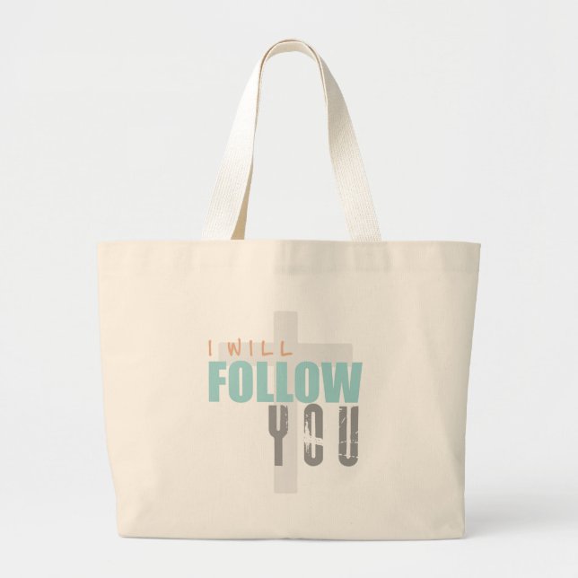 Bolsa Tote Grande IREI SEGUIR O Culto Ruth Chris Tomlin. (Frente)