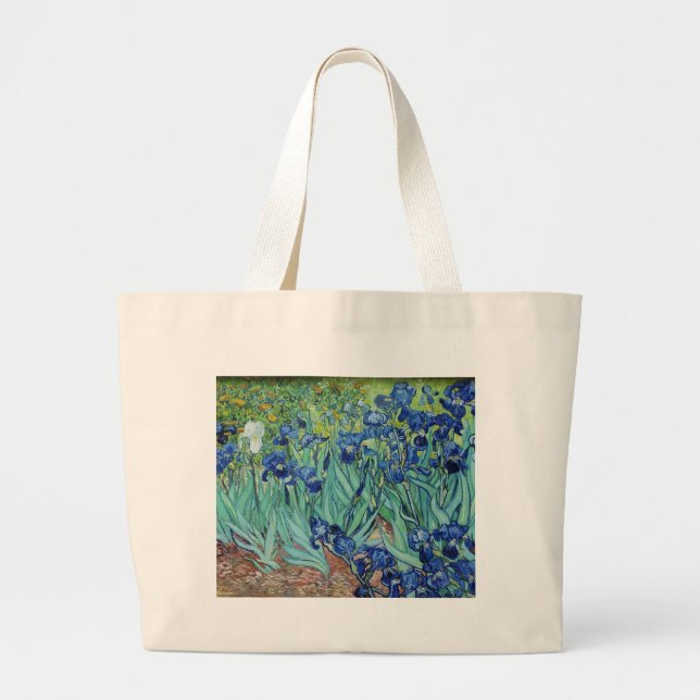 Bolsa Tote Grande Íris de Vincent van Gogh (Frente)