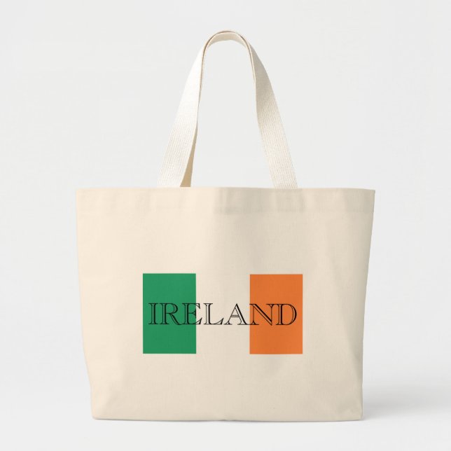 Bolsa Tote Grande Irish Flag Ireland (Frente)
