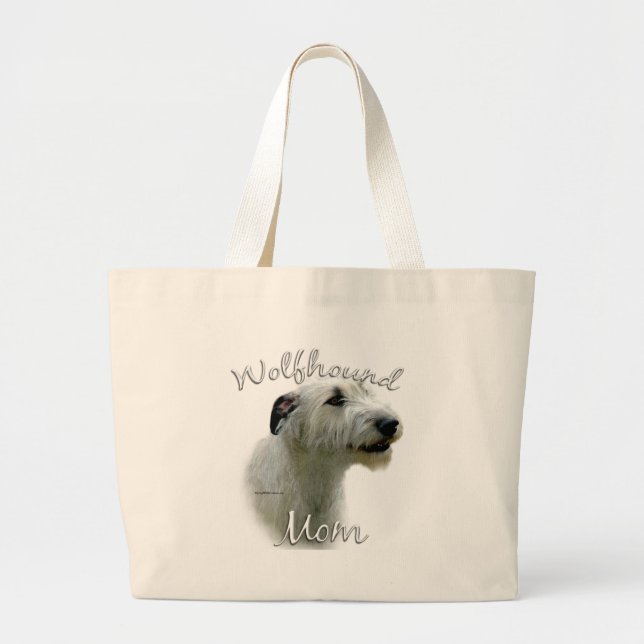 Bolsa Tote Grande Irish Wolfhound Mãe 2 (Frente)