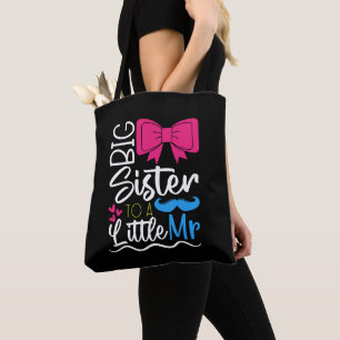 Bolsa Tote Grande Irmã Bonita para um Pequeno Senhor para Nov