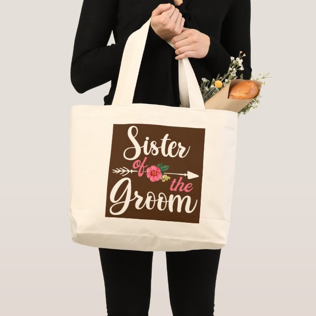 Bolsa Tote Grande Irmã do Grupo de Despedida de Solteiro (Frente (produto))