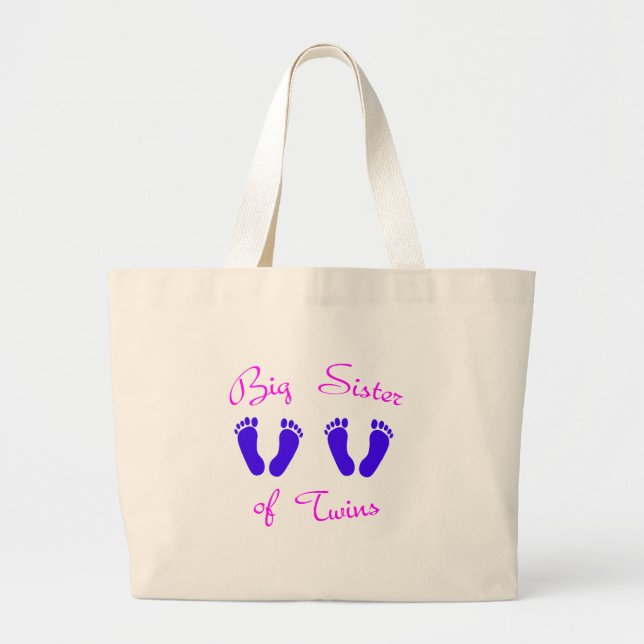 Bolsa Tote Grande Irmã gêmea (Frente)