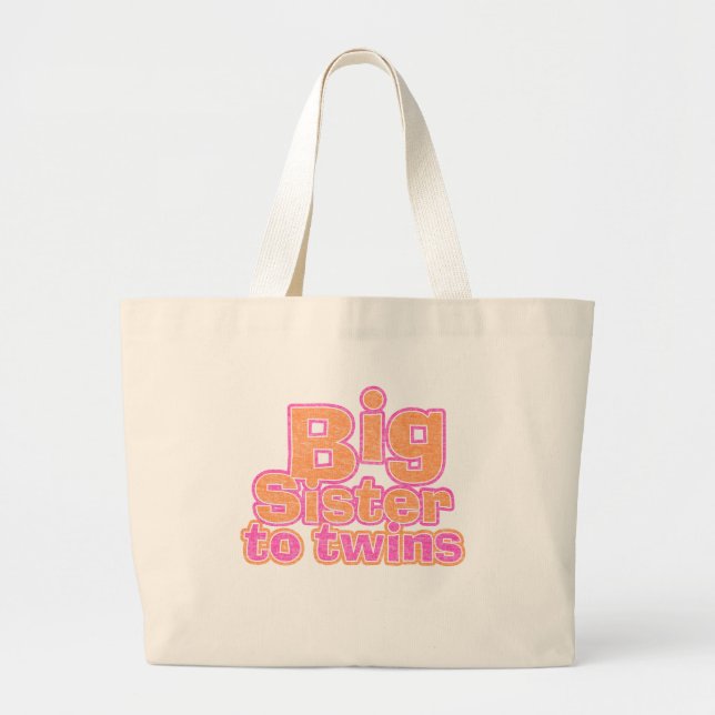 Bolsa Tote Grande Irmã mais velha aos gêmeos (Frente)