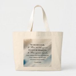 Bolsa Tote Grande Isaiah 41:10 Não tenha medo de estar com você Bíbl
