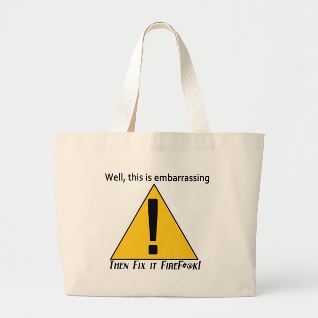 Bolsa Tote Grande Isto é embaraçoso 2 (Frente)