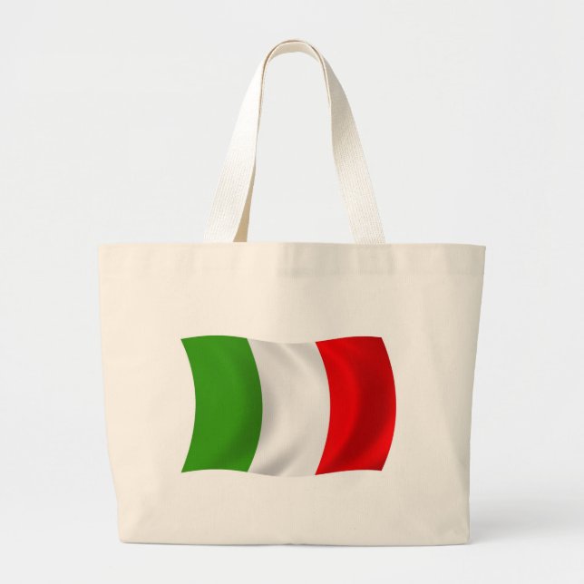 Bolsa Tote Grande Itália Flag Tote Bag (Frente)
