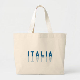Bolsa Tote Grande Itália, italiano, eu amo a Itália