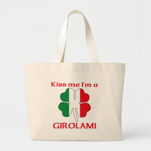 Bolsa Tote Grande Italianos personalizados beijam-me que eu sou