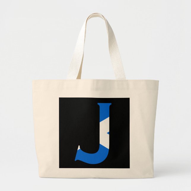 Bolsa Tote Grande J Monograma sobreposto à Scottish Flag jtcn (Frente)