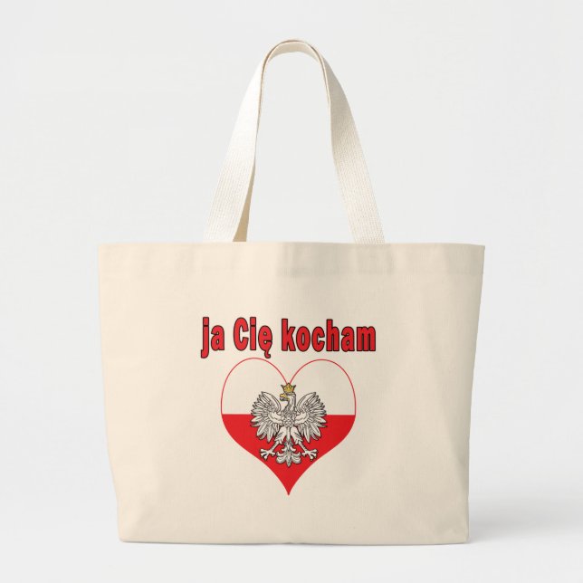 Bolsa Tote Grande ja Cie kocham Eagle Heart (Frente)