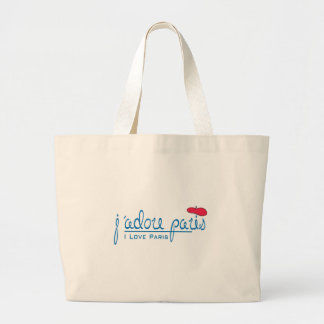 Bolsa Tote Grande j'adore Paris (I love Paris) with red beret