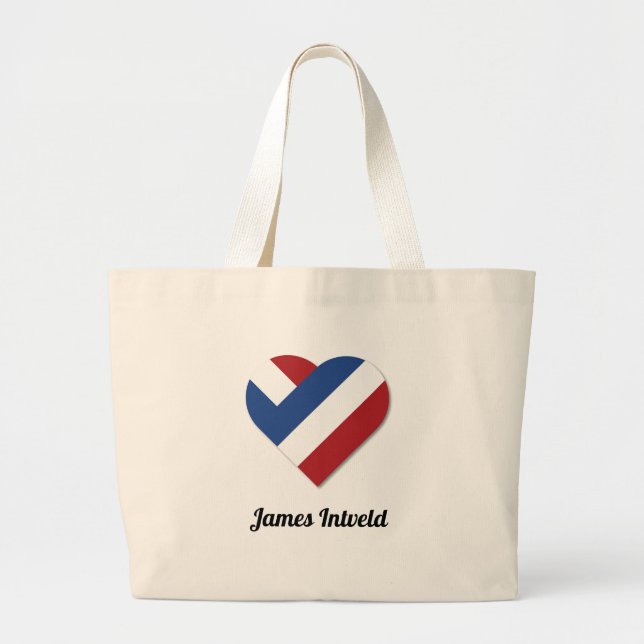 Bolsa Tote Grande James Intveld with Netherlands Heart (Frente)
