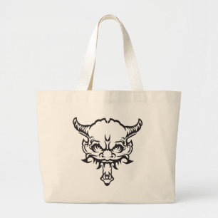 Bolsa Tote Grande Japonês Tattoo Oni Demon