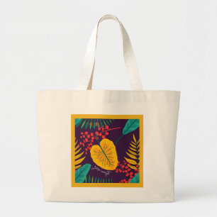 Bolsa Tote Grande Jardim Botânico Tropical Exótico