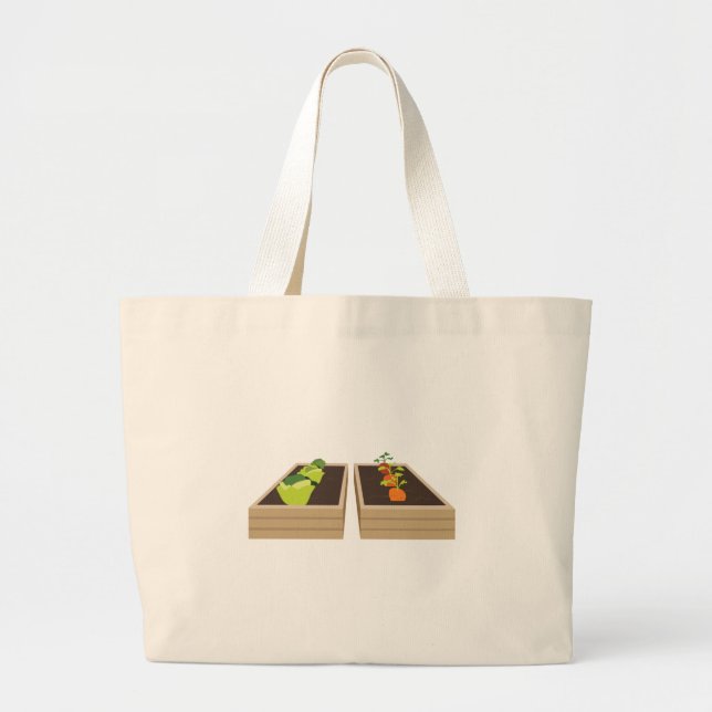Bolsa Tote Grande Jardim vegetal (Frente)