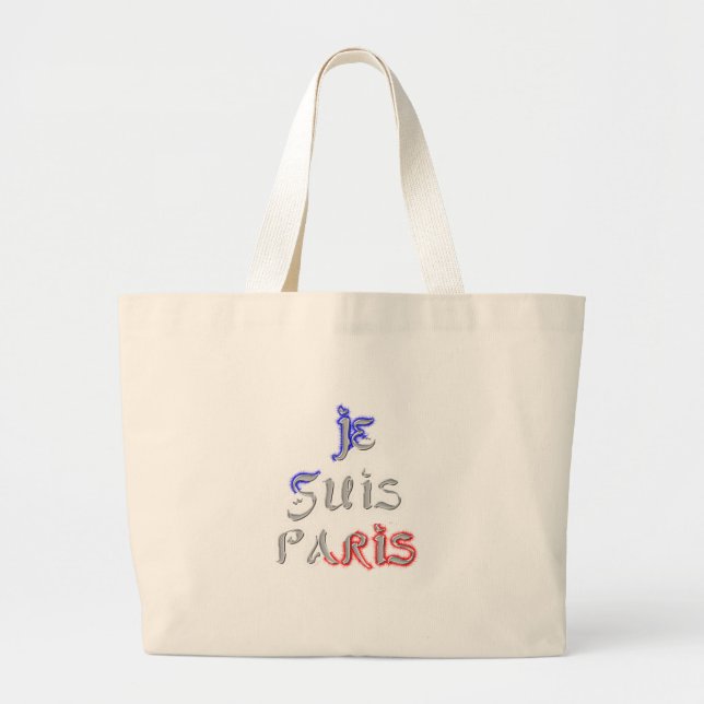 Bolsa Tote Grande Je Suis Paris Eu amo Paris (Frente)