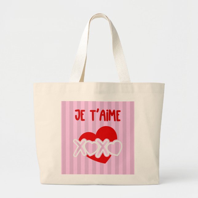 Bolsa Tote Grande Je t’aime (Frente)