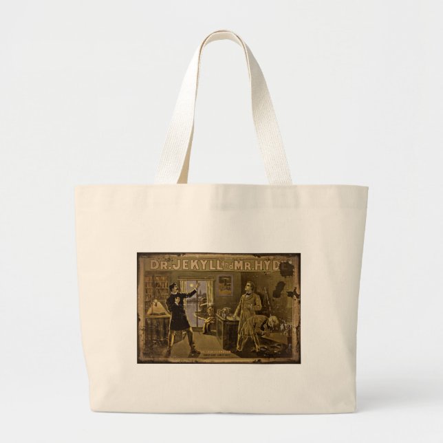 Bolsa Tote Grande Jekyll e Hyde Poster art (Frente)