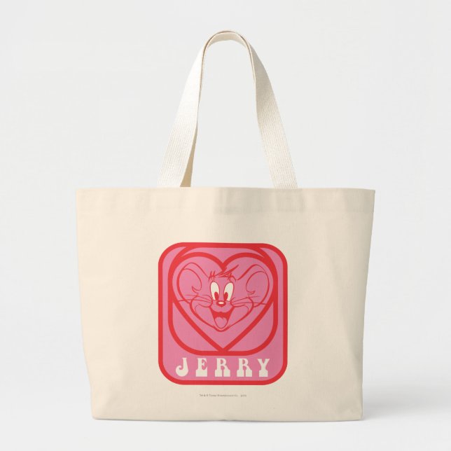 Bolsa Tote Grande Jerry Pink Hearts (Frente)