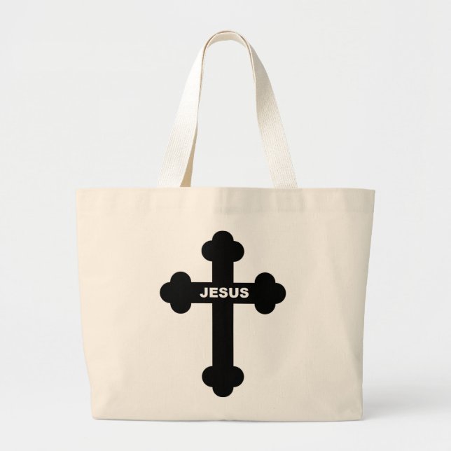 BOLSA TOTE GRANDE JESUS CROSS (Frente)