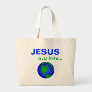 Bolsa Tote Grande Jesus estava aqui