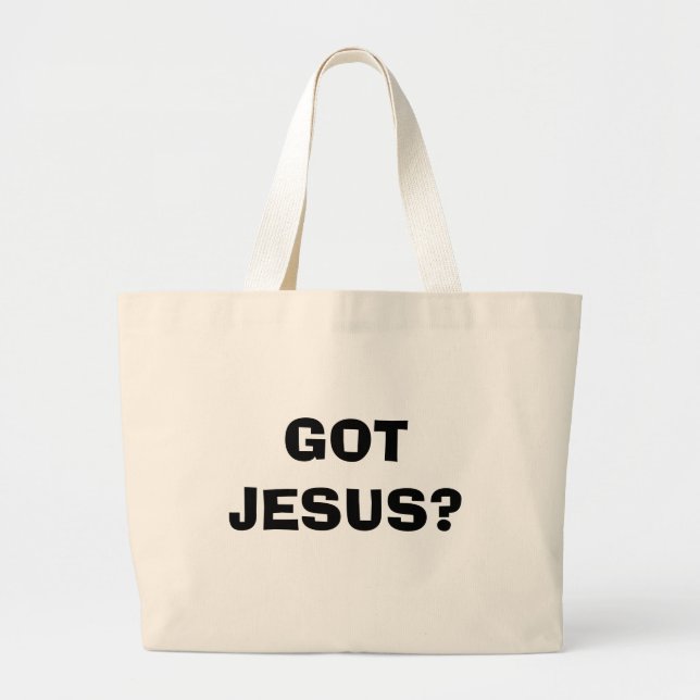 BOLSA TOTE GRANDE JESUS OBTIDO? (Frente)