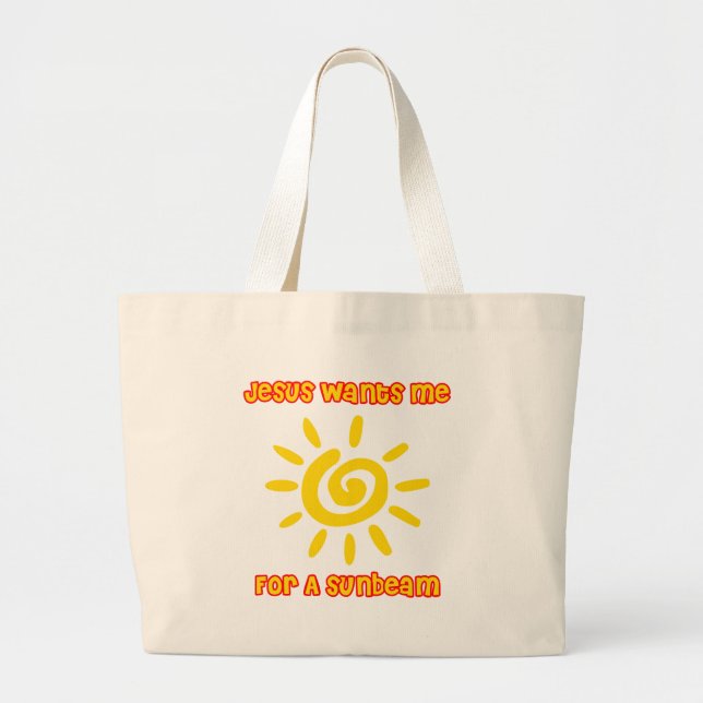 Bolsa Tote Grande Jesus quer-me para um raio de sol (Frente)