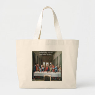 Bolsa Tote Grande Jesus @ Última Ceia "Amem-se uns aos outros" Citaç
