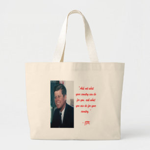 Bolsa Tote Grande JFK & Citação Peça Não