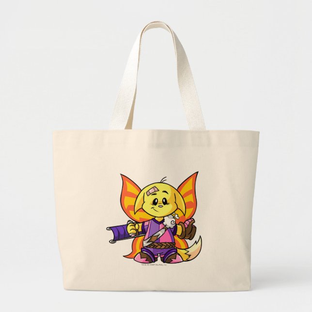 Bolsa Tote Grande Jogador de Kacheek Faerieland (Frente)