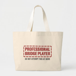 Bolsa Tote Grande Jogador de ponte profissional