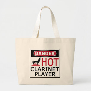 Bolsa Tote Grande Jogador quente do clarinete