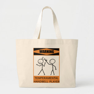 Bolsa Tote Grande Jogador Temperamental de advertência do Handbell
