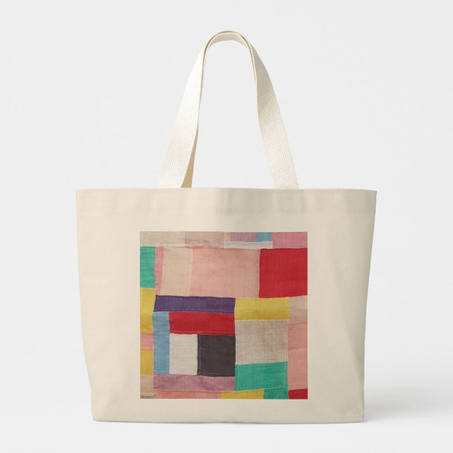 Bolsa Tote Grande Jogakbo, costura manual feita com bolas de MosiGol (Verso)