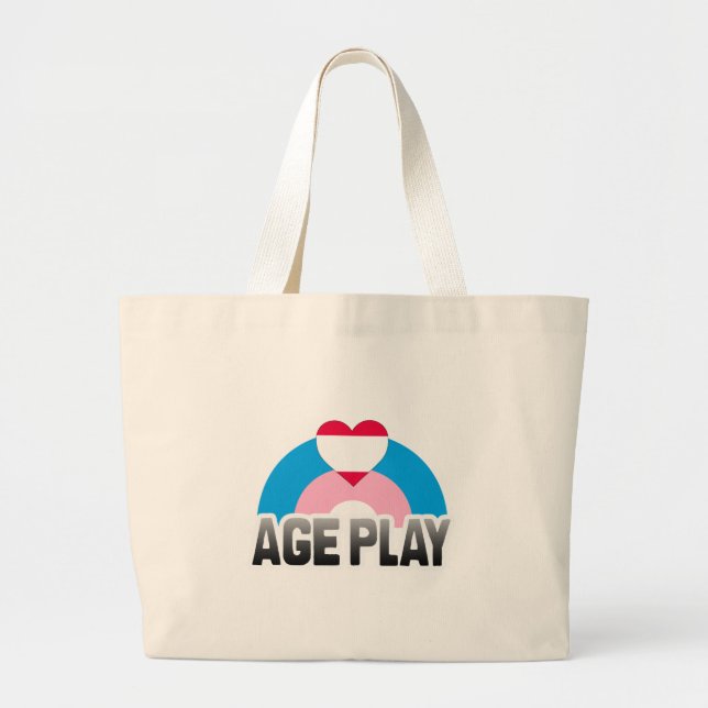 BOLSA TOTE GRANDE JOGO DE IDADE ARCO-ÍRIS (Frente)