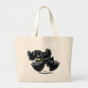 Bolsa Tote Grande Jogo preto de cocker spaniel
