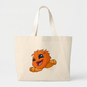 Bolsa Tote Grande JubJub alaranjado feliz