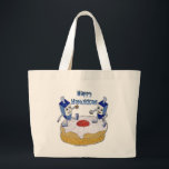 Bolsa Tote Grande Judaica Happy Hanukkah Dançando Dreidels Doughnut<br><div class="desc">Você está vendo The Lee Hiller Designs Collection of Home and Office Decor,  Roupa,  Gifts and Coleções. As Designs incluem Lee Hiller Photoographic e Mixed Media Digital Art Collection. Você pode ver sua fotografia da Nature em http://HikeOurPlanet.com/ e seguir seu blog de caminhada no Hot Primavera National Park.</div>