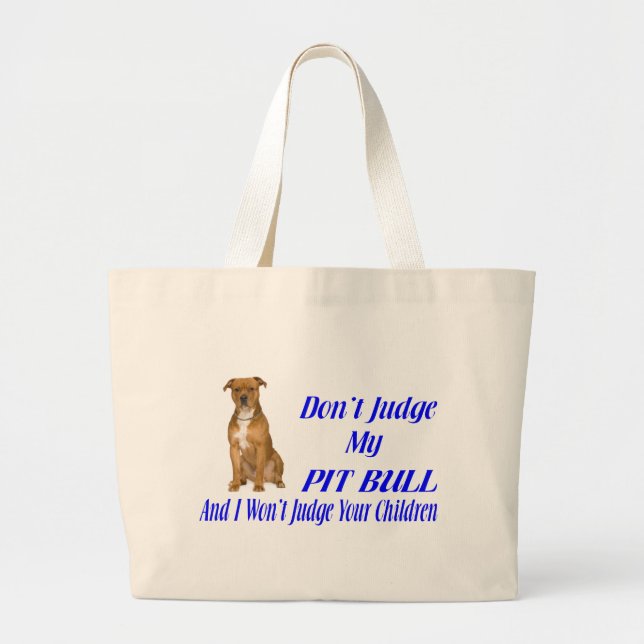 BOLSA TOTE GRANDE JULGAMENTO DE PITBULL (Frente)